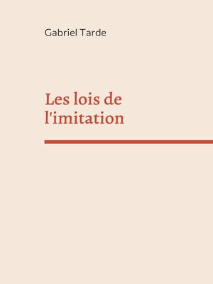 cover image of Les lois de l'imitation